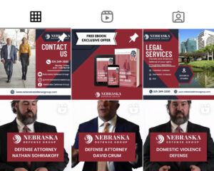 2 rows of 3 posts each on an Instagram feed