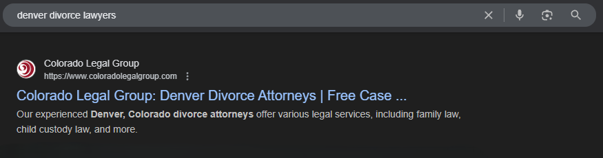 Denver Divorce Lawyers Rank 1